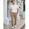 imageJMIERR Mens Chino Pants Casual Stretch Golf Pants Waist Tapered Trousers Lightweight Comfy Pants with Zipper PocketsA Khaki