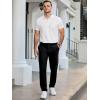 imageJMIERR Mens Chino Pants Casual Stretch Golf Pants Waist Tapered Trousers Lightweight Comfy Pants with Zipper PocketsBlack