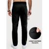 imageJMIERR Mens Chino Pants Casual Stretch Golf Pants Waist Tapered Trousers Lightweight Comfy Pants with Zipper PocketsBlack
