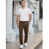 imageJMIERR Mens Chino Pants Casual Stretch Golf Pants Waist Tapered Trousers Lightweight Comfy Pants with Zipper PocketsBrown