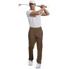 imageJMIERR Mens Chino Pants Casual Stretch Golf Pants Waist Tapered Trousers Lightweight Comfy Pants with Zipper PocketsBrown