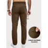 imageJMIERR Mens Chino Pants Casual Stretch Golf Pants Waist Tapered Trousers Lightweight Comfy Pants with Zipper PocketsBrown