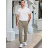imageJMIERR Mens Chino Pants Casual Stretch Golf Pants Waist Tapered Trousers Lightweight Comfy Pants with Zipper PocketsCoffee