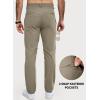 imageJMIERR Mens Chino Pants Casual Stretch Golf Pants Waist Tapered Trousers Lightweight Comfy Pants with Zipper PocketsCoffee