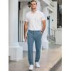 imageJMIERR Mens Chino Pants Casual Stretch Golf Pants Waist Tapered Trousers Lightweight Comfy Pants with Zipper PocketsDark Blue