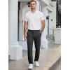imageJMIERR Mens Chino Pants Casual Stretch Golf Pants Waist Tapered Trousers Lightweight Comfy Pants with Zipper PocketsDark Grey