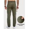 imageJMIERR Mens Chino Pants Casual Stretch Golf Pants Waist Tapered Trousers Lightweight Comfy Pants with Zipper PocketsMoss Green