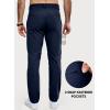imageJMIERR Mens Chino Pants Casual Stretch Golf Pants Waist Tapered Trousers Lightweight Comfy Pants with Zipper PocketsNavy Blue
