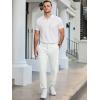 imageJMIERR Mens Chino Pants Casual Stretch Golf Pants Waist Tapered Trousers Lightweight Comfy Pants with Zipper PocketsWhite