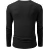 imageJMIERR Mens Long Sleeve Muscle T Shirts Casual Crewneck Longline Ribbed Tee Shirts for Gym Workout0 Black