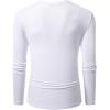 imageJMIERR Mens Long Sleeve Muscle T Shirts Casual Crewneck Longline Ribbed Tee Shirts for Gym Workout01 White