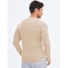 imageJMIERR Mens Long Sleeve Muscle T Shirts Casual Crewneck Longline Ribbed Tee Shirts for Gym WorkoutBeige