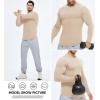 imageJMIERR Mens Long Sleeve Muscle T Shirts Casual Crewneck Longline Ribbed Tee Shirts for Gym WorkoutBeige