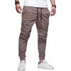 imageJMIERR Mens Casual Joggers Pants  Cotton Drawstring Chino Cargo Pants Hiking Outdoor Twill Track Jogging Sweatpants PantsChestnut