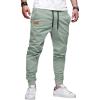 imageJMIERR Mens Casual Joggers Pants  Cotton Drawstring Chino Cargo Pants Hiking Outdoor Twill Track Jogging Sweatpants PantsHaze Blue