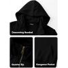 imageJMIERR Mens Casual Cotton Hoodies Drawstring Quarter Zip Pullover SweatshirtsBlack