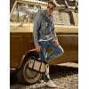 imageJMIERR Mens Casual Cotton Hoodies Drawstring Quarter Zip Pullover SweatshirtsDark Grey