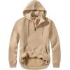 imageJMIERR Mens Casual Cotton Hoodies Drawstring Quarter Zip Pullover SweatshirtsKhaki