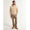 imageJMIERR Mens Casual Cotton Hoodies Drawstring Quarter Zip Pullover SweatshirtsKhaki