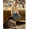 imageJMIERR Mens Casual Cotton Hoodies Drawstring Quarter Zip Pullover SweatshirtsKhaki