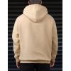 imageJMIERR Mens Casual Cotton Hoodies Drawstring Quarter Zip Pullover SweatshirtsKhaki