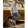 imageJMIERR Mens Casual Cotton Hoodies Drawstring Quarter Zip Pullover SweatshirtsLight Grey
