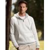 imageJMIERR Mens Casual Cotton Hoodies Drawstring Quarter Zip Pullover SweatshirtsWhite