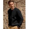 imageJMIERR Mens Cotton Sherpa Lined Sweatshirts Casual Fleece Long Sleeve Crewneck Fall Winter Pullover ShirtsBlack
