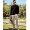 imageJMIERR Mens Cotton Sherpa Lined Sweatshirts Casual Fleece Long Sleeve Crewneck Fall Winter Pullover ShirtsBlack
