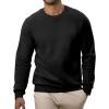 imageJMIERR Mens Cotton Sherpa Lined Sweatshirts Casual Fleece Long Sleeve Crewneck Fall Winter Pullover ShirtsBlack