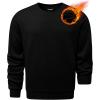imageJMIERR Mens Cotton Sherpa Lined Sweatshirts Casual Fleece Long Sleeve Crewneck Fall Winter Pullover ShirtsBlack