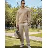 imageJMIERR Mens Cotton Sherpa Lined Sweatshirts Casual Fleece Long Sleeve Crewneck Fall Winter Pullover ShirtsLight Khaki