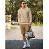 imageJMIERR Mens Cotton Sherpa Lined Sweatshirts Casual Fleece Long Sleeve Crewneck Fall Winter Pullover ShirtsLight Khaki