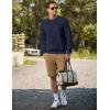imageJMIERR Mens Cotton Sherpa Lined Sweatshirts Casual Fleece Long Sleeve Crewneck Fall Winter Pullover ShirtsNavy Blue
