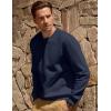 imageJMIERR Mens Cotton Sherpa Lined Sweatshirts Casual Fleece Long Sleeve Crewneck Fall Winter Pullover ShirtsNavy Blue