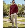imageJMIERR Mens Cotton Sherpa Lined Sweatshirts Casual Fleece Long Sleeve Crewneck Fall Winter Pullover ShirtsRed