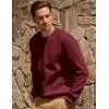 imageJMIERR Mens Cotton Sherpa Lined Sweatshirts Casual Fleece Long Sleeve Crewneck Fall Winter Pullover ShirtsRed