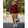 imageJMIERR Mens Cotton Sherpa Lined Sweatshirts Casual Fleece Long Sleeve Crewneck Fall Winter Pullover ShirtsRed