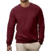 imageJMIERR Mens Cotton Sherpa Lined Sweatshirts Casual Fleece Long Sleeve Crewneck Fall Winter Pullover ShirtsRed
