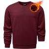 imageJMIERR Mens Cotton Sherpa Lined Sweatshirts Casual Fleece Long Sleeve Crewneck Fall Winter Pullover ShirtsRed