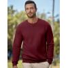 imageJMIERR Mens Cotton Sherpa Lined Sweatshirts Casual Fleece Long Sleeve Crewneck Fall Winter Pullover ShirtsRed