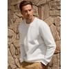 imageJMIERR Mens Cotton Sherpa Lined Sweatshirts Casual Fleece Long Sleeve Crewneck Fall Winter Pullover ShirtsWhite