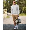 imageJMIERR Mens Cotton Sherpa Lined Sweatshirts Casual Fleece Long Sleeve Crewneck Fall Winter Pullover ShirtsWhite