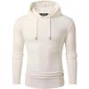 imageJMIERR Mens Fashion Muscle Hoodies Long Sleeve Slim Fitted Longline Sweatshirt Athletic Fleece Pullover ShirtsBeige