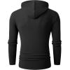 imageJMIERR Mens Fashion Muscle Hoodies Long Sleeve Slim Fitted Longline Sweatshirt Athletic Fleece Pullover ShirtsBlack