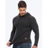 imageJMIERR Mens Fashion Muscle Hoodies Long Sleeve Slim Fitted Longline Sweatshirt Athletic Fleece Pullover ShirtsGrey