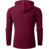 imageJMIERR Mens Fashion Muscle Hoodies Long Sleeve Slim Fitted Longline Sweatshirt Athletic Fleece Pullover ShirtsRed
