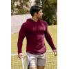 imageJMIERR Mens Fashion Muscle Hoodies Long Sleeve Slim Fitted Longline Sweatshirt Athletic Fleece Pullover ShirtsRed