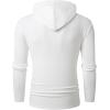 imageJMIERR Mens Fashion Muscle Hoodies Long Sleeve Slim Fitted Longline Sweatshirt Athletic Fleece Pullover ShirtsWhite