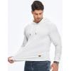 imageJMIERR Mens Fashion Muscle Hoodies Long Sleeve Slim Fitted Longline Sweatshirt Athletic Fleece Pullover ShirtsWhite